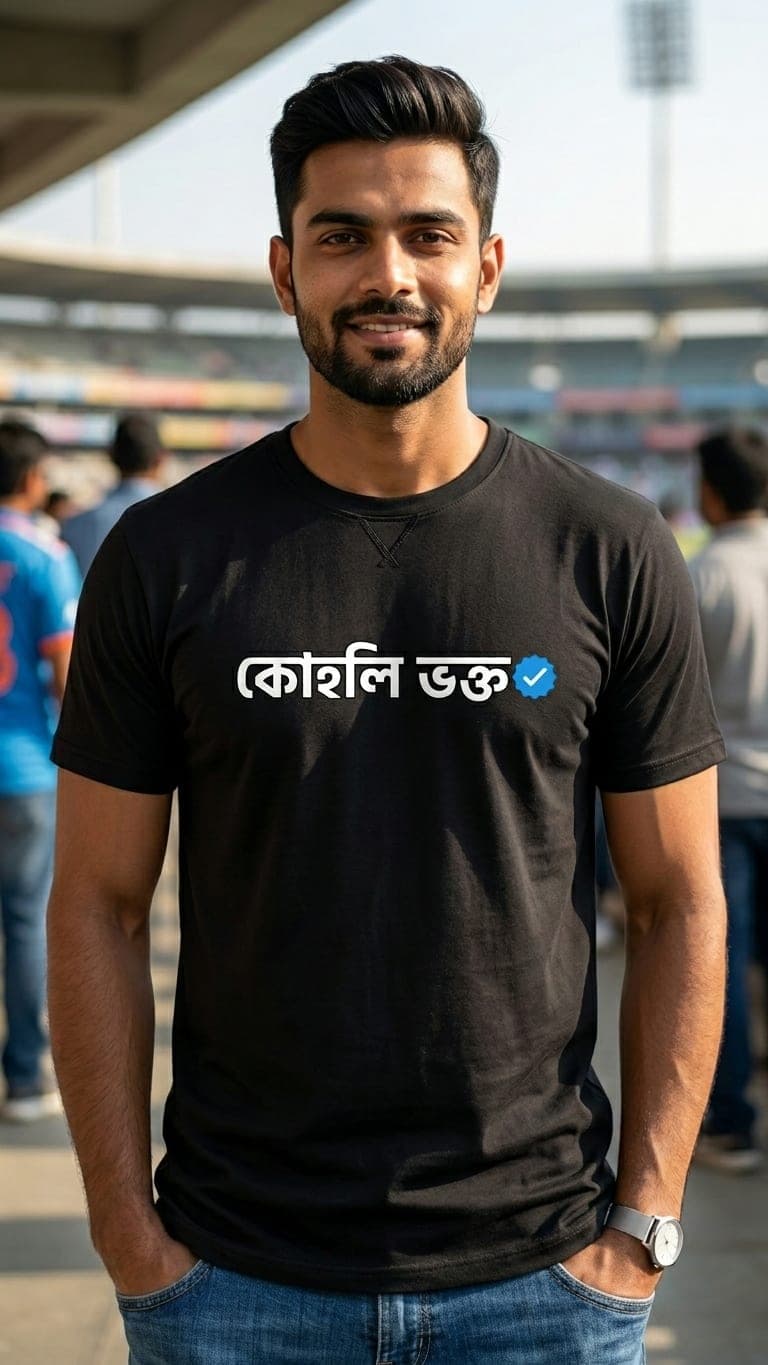 Verified Kohli Fan/Cotton Tee for Men & Women/Coolteees India