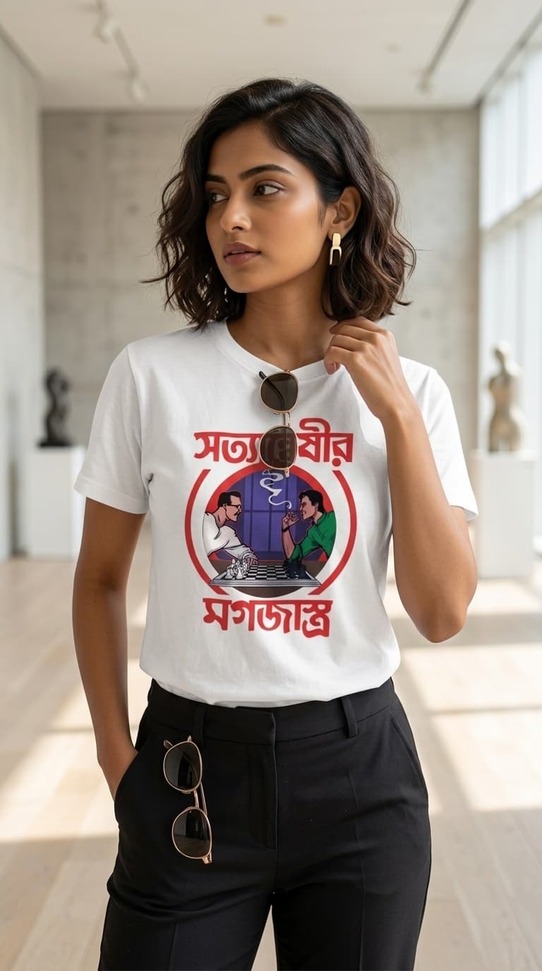 মগজাস্ত্র   Mogostro Bengali Graphics Teees  0