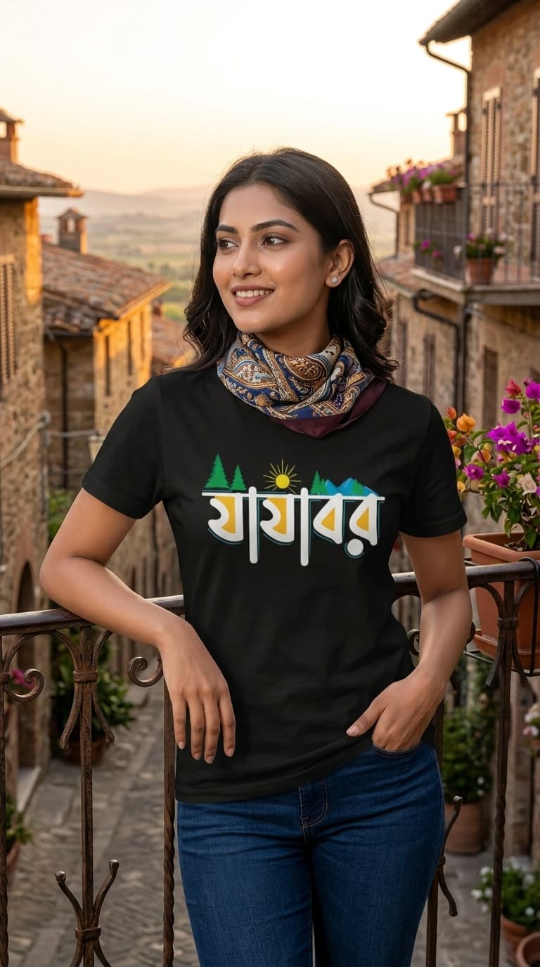 যাযাবর  Bengali Nomad Bengali Graphic T-shirt  0