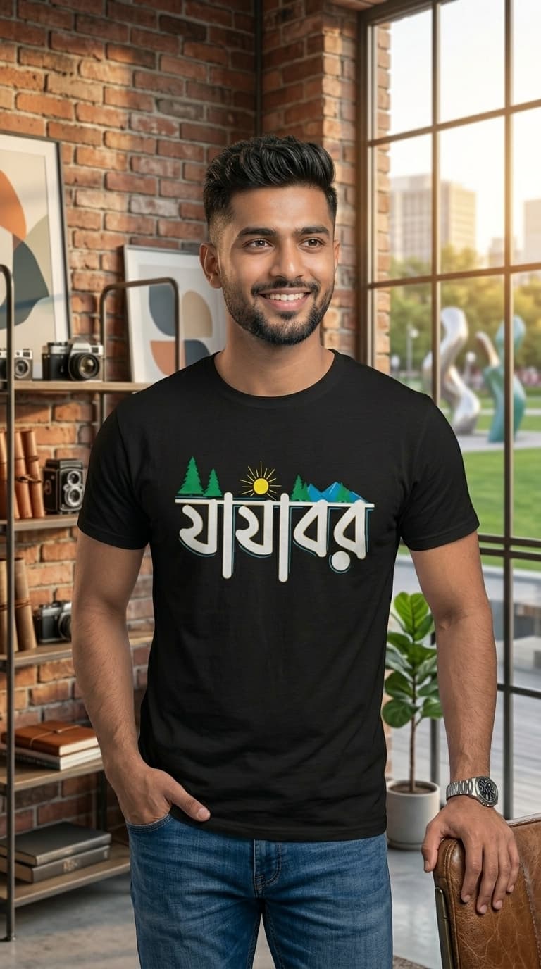 যাযাবর  Bengali Nomad Bengali Graphic T-shirt  1