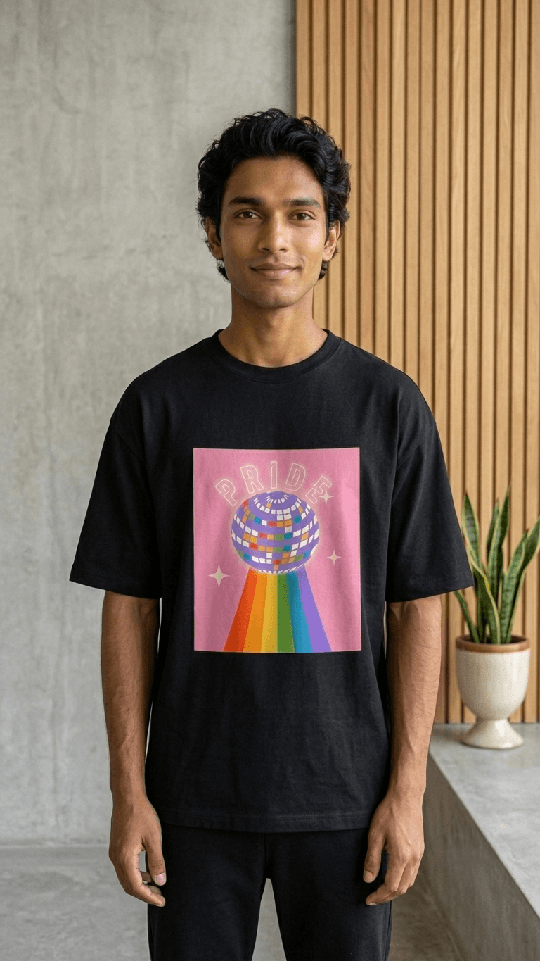 Pride Disco Ball / Oversize Premium Cotton 1