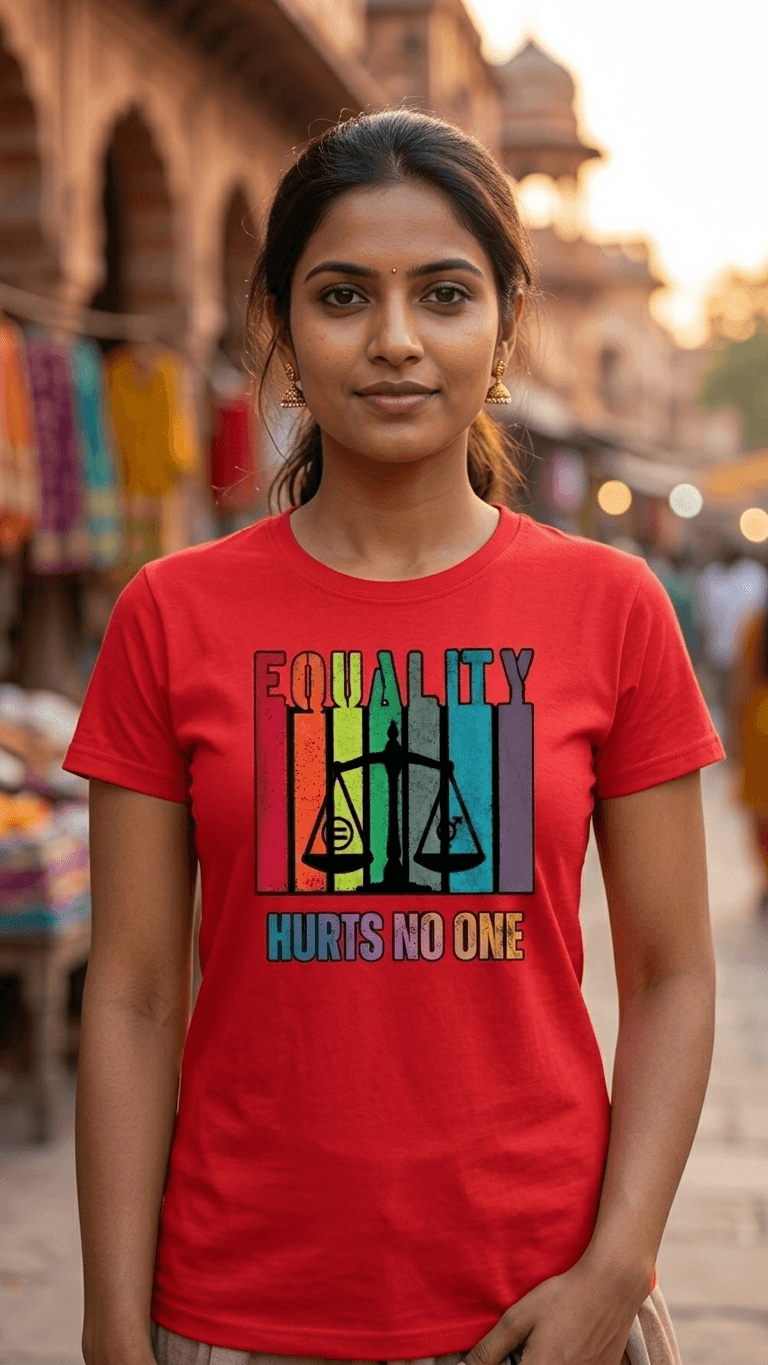 Equality Pride Typography T-Shirt | LGBTQ+ Statement Tee | Oversized 1