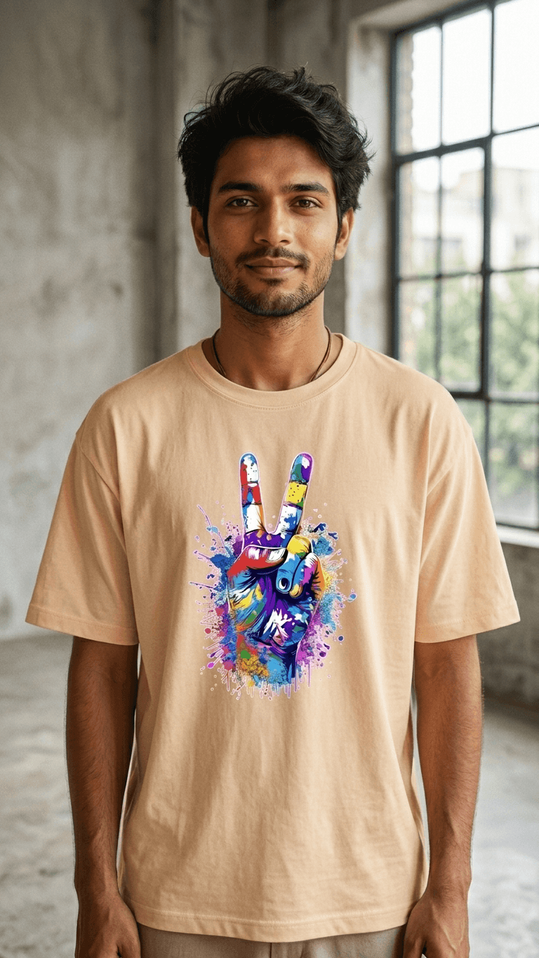 Victory — Pride Typography Oversized T-Shirt 0