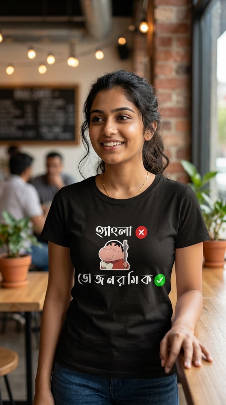 VojonRosik/ভোজনরসিক  Shinchan Street Style Graphic T-Shirt – Premium Cotton Teees 1