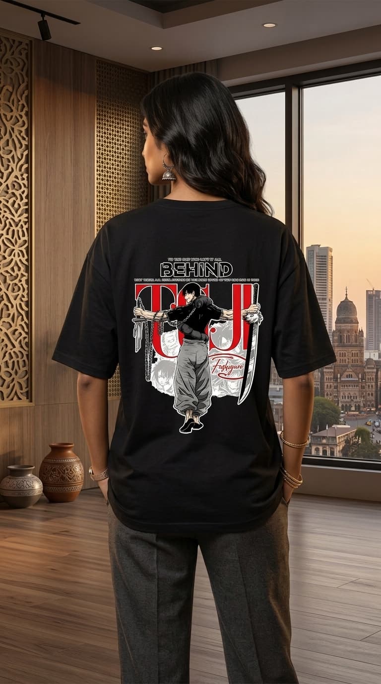 Toji Anime Oversized Graphic T-Shirt – Premium Cotton Otaku Streetwear Tee
