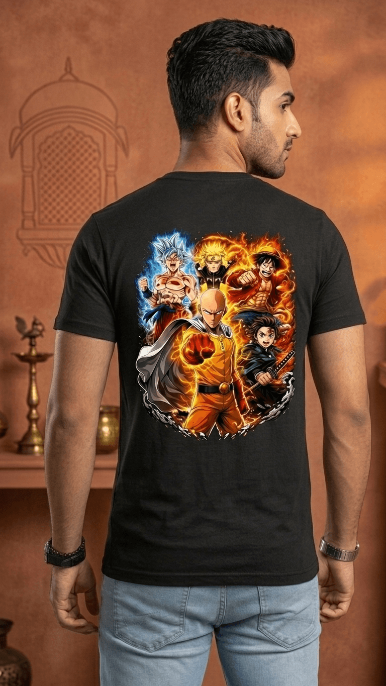 Anime Legend Graphic T-Shirt – Premium Cotton Round Neck Otaku Streetwear Tee