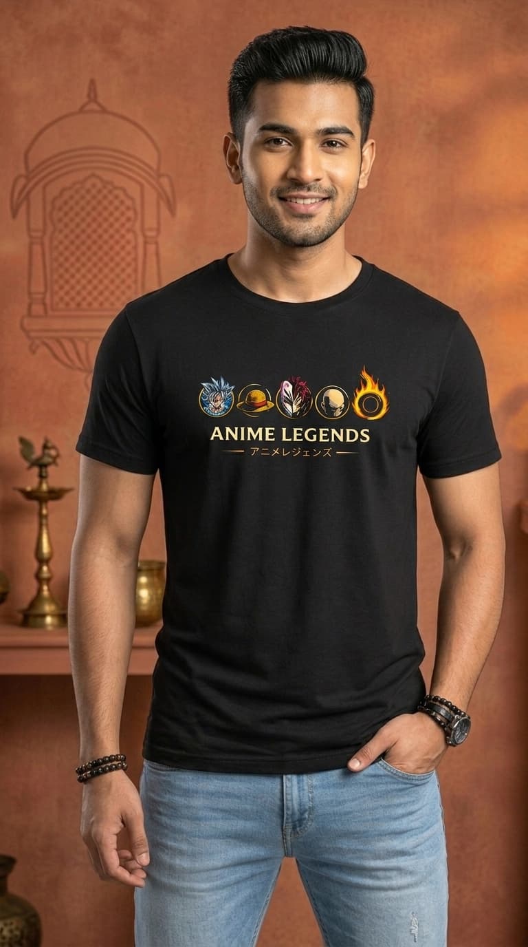 Anime Legend Graphic T-Shirt – Premium Cotton Round Neck Otaku Streetwear Tee 1
