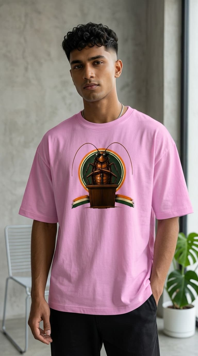 Cockroach Oversized T-Shirt – Premium Cotton Streetwear Tee 1