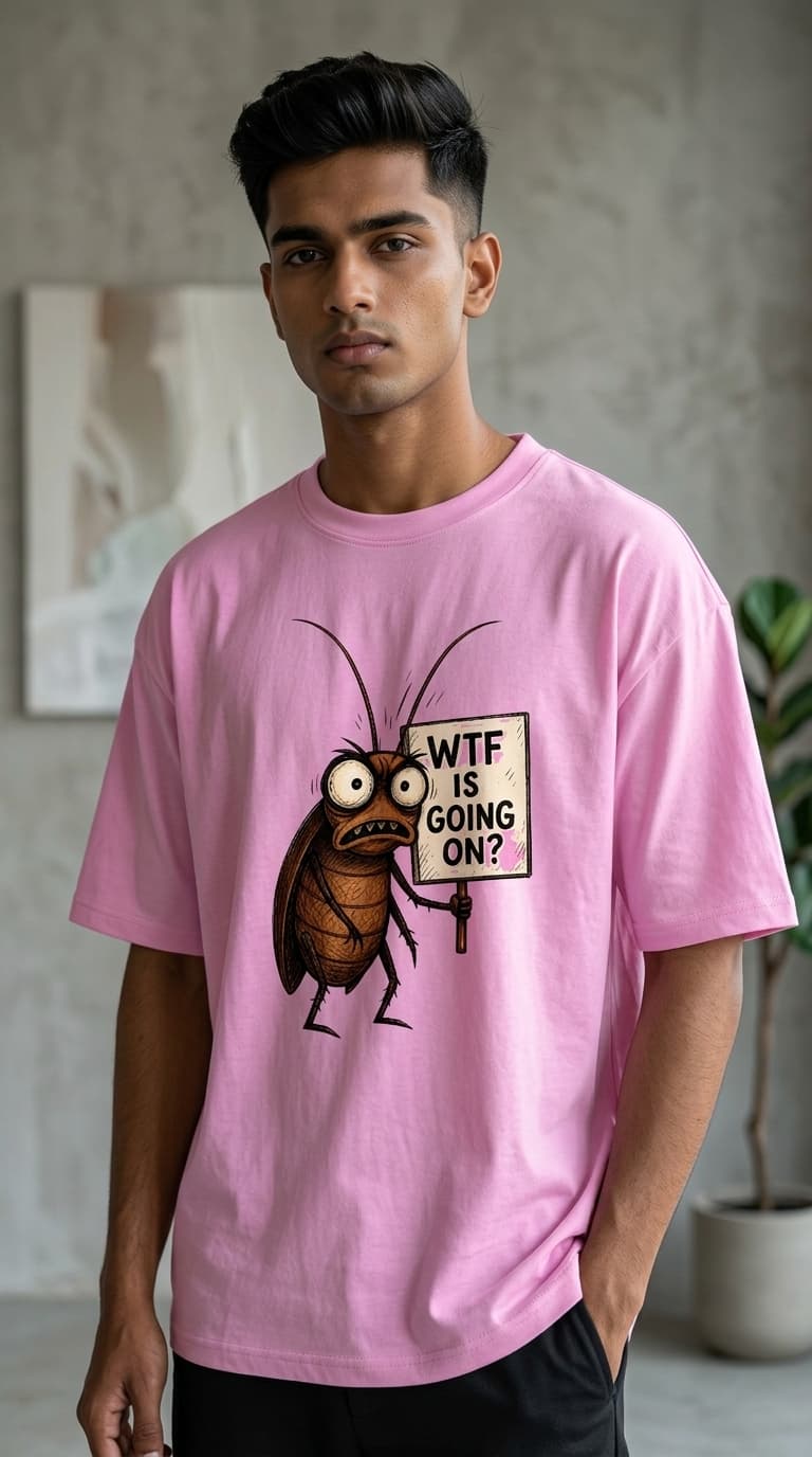 WTF Is Going On? Cockroach T-Shirt – Premium Cotton Oversized Streetwear Teees 0