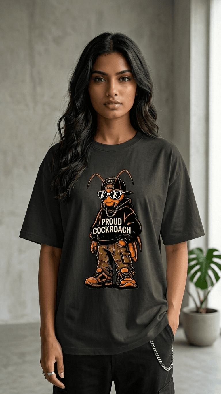 Proud Cockroach  T-Shirt – Premium Cotton Streetwear Statement Tee 0