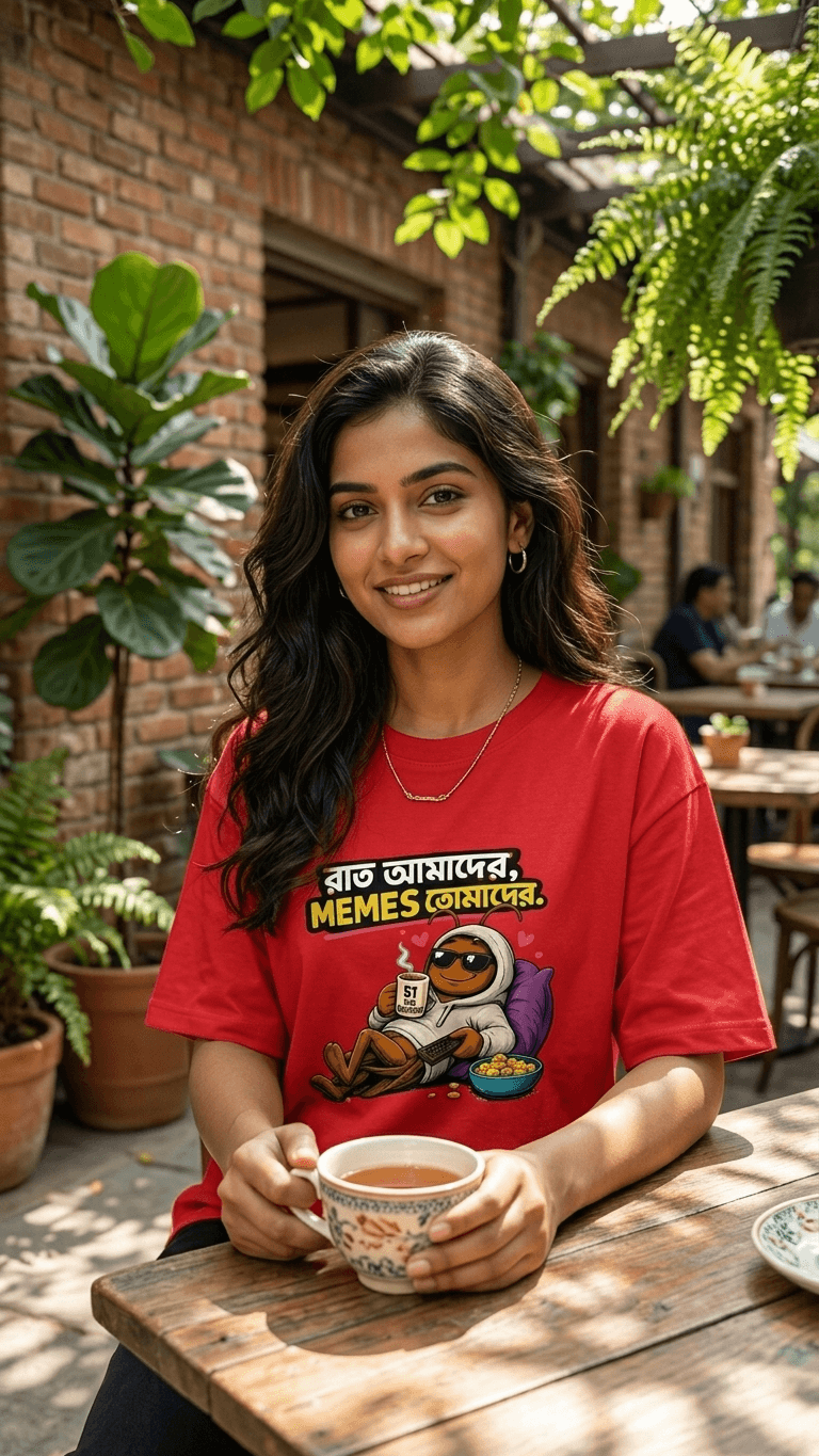 রাত আমাদের, Memes তোমাদের  Cockroach Oversized T-Shirt – Premium Cotton Streetwear Graphic Teees 0